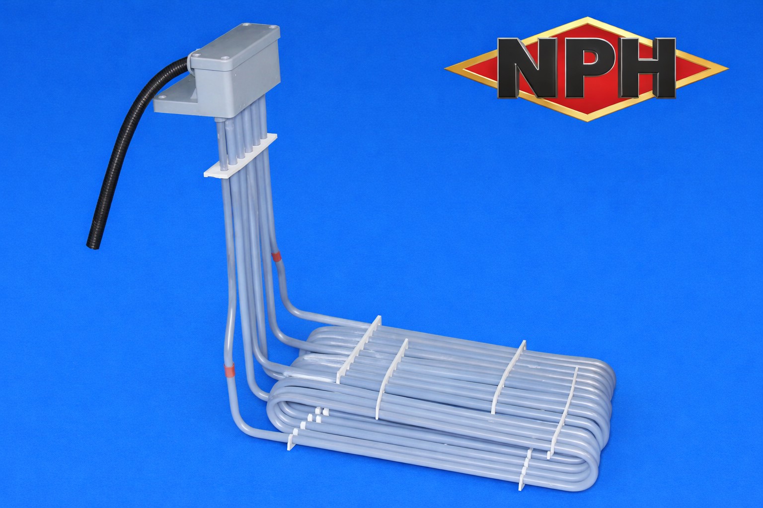 Over- the-Side PTFE (Teflon) Immersion Heater with Three Looped Elements